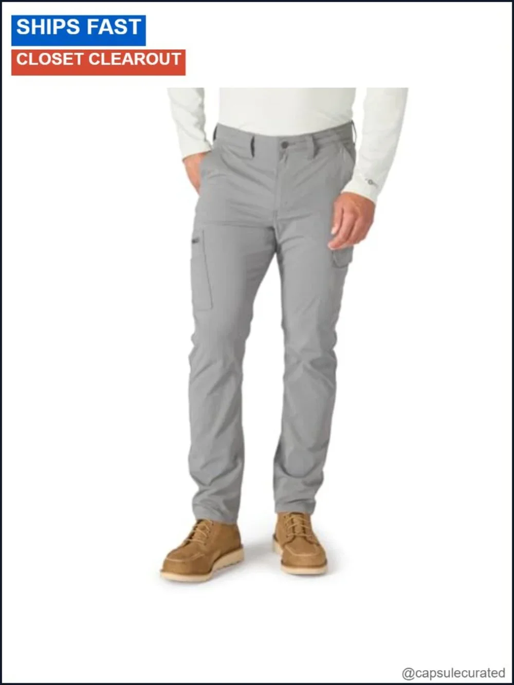 Men's Relaxed Tapered Ripstop Cargo Pants UPF 50 FastDry